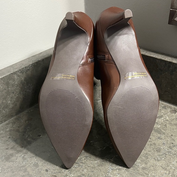 Dolce Vita Brown Heeled Ankle Boots - Picture 9 of 15